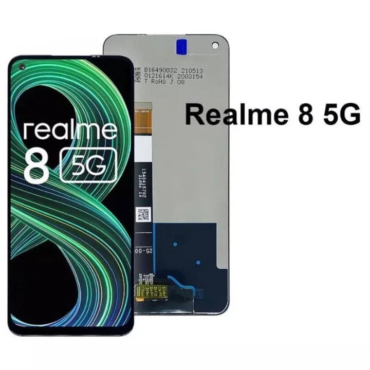 Realme 8 5G Çıtalı Ekran Dokunmatik Siyah Orijinal