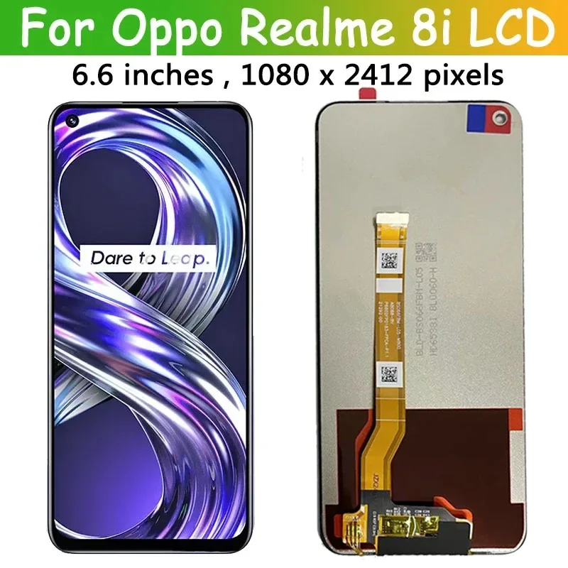 Realme 8İ Çıtalı Ekran Dokunmatik Siyah Orijinal