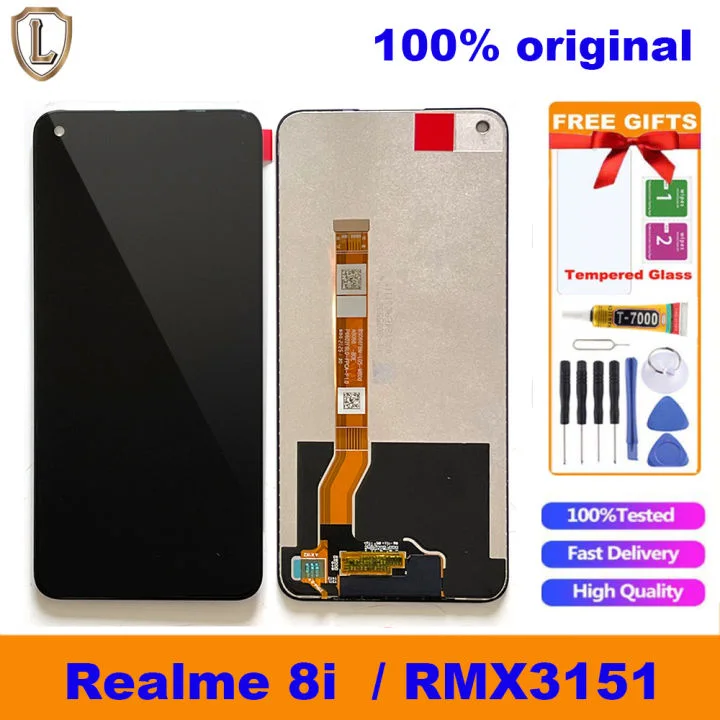 Realme 8i Ekran Dokunmatik Orijinal Çıtasız Ürün (Çerçevesiz)