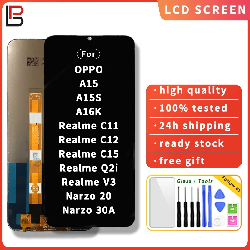 Realme A15 Ekran Dokunmatik Orijinal Çıtasız Ürün (Çerçevesiz)