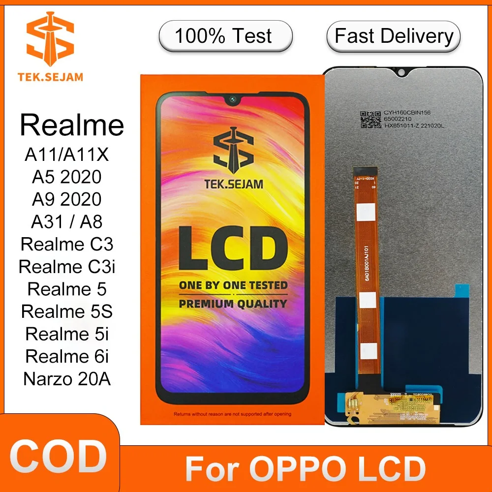 Realme A6c Ekran Dokunmatik Orijinal Çıtasız Ürün (Çerçevesiz)
