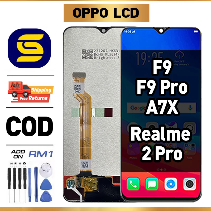 Realme A7x Ekran Dokunmatik Orijinal Çıtasız Ürün (Çerçevesiz)
