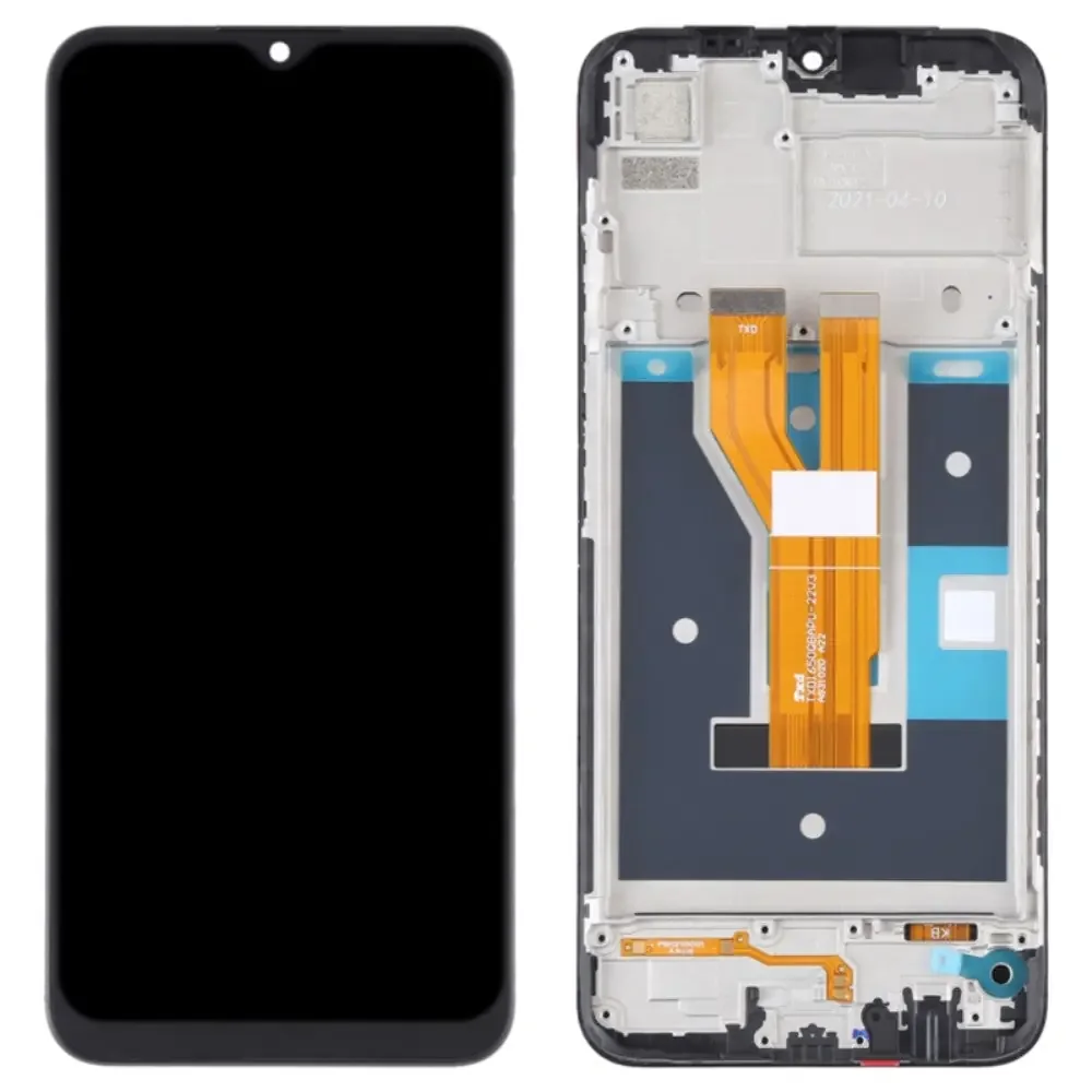 Realme C11 2021 Çıtalı Ekran Dokunmatik Siyah Orijinal