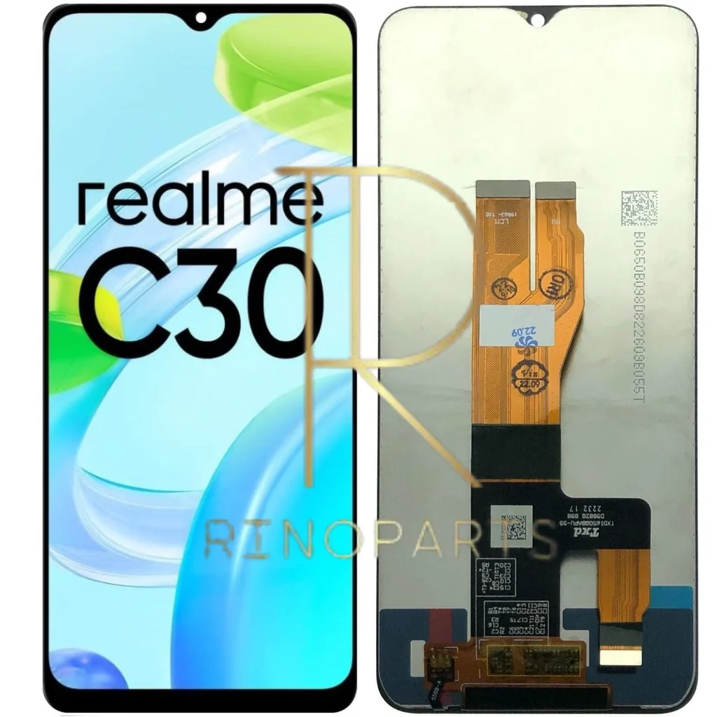 Realme C30 Çıtalı Ekran Dokunmatik Siyah Orijinal