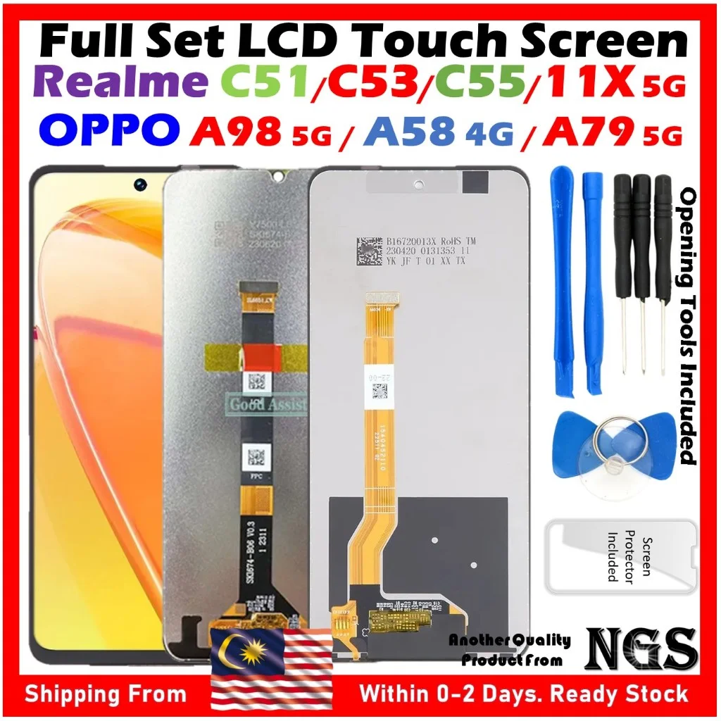 Realme C51 Ekran Dokunmatik Orijinal Çıtasız Ürün (Çerçevesiz)