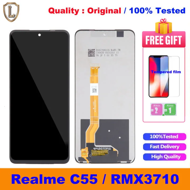 Realme C55 Ekran Dokunmatik Orijinal Çıtasız Ürün (Çerçevesiz)