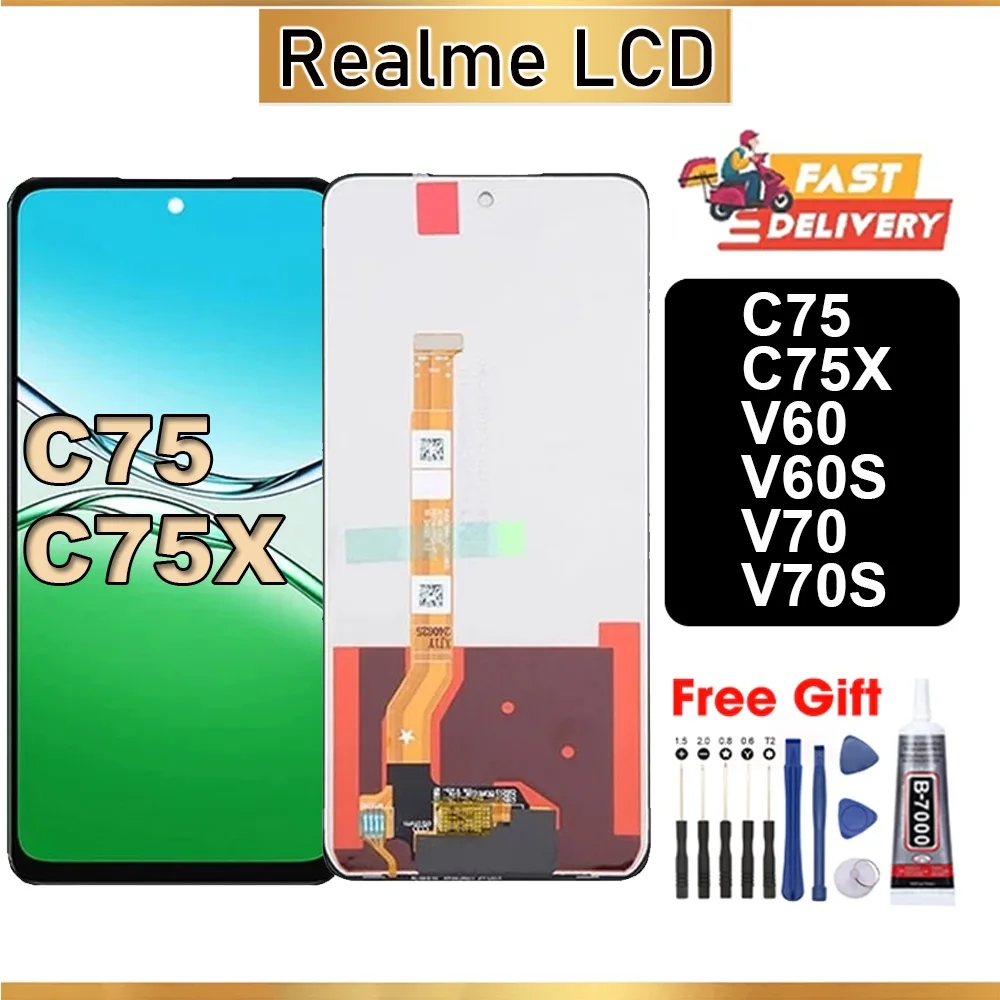 Realme C75x Ekran Dokunmatik Orijinal Çıtasız Ürün (Çerçevesiz)