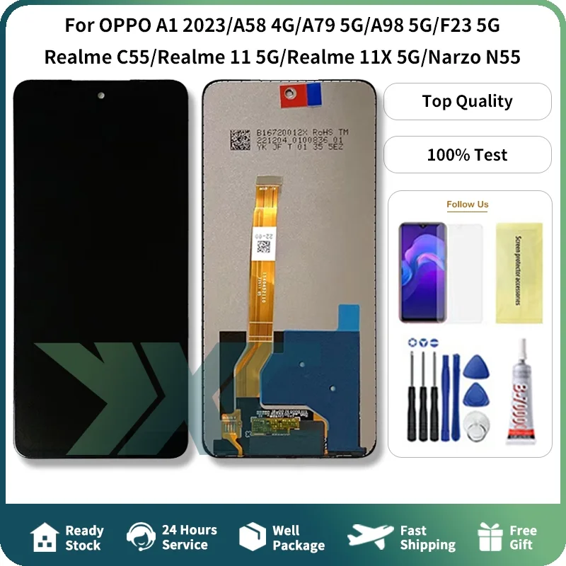 Realme F23 5G Ekran Dokunmatik Orijinal Çıtasız Ürün (Çerçevesiz)