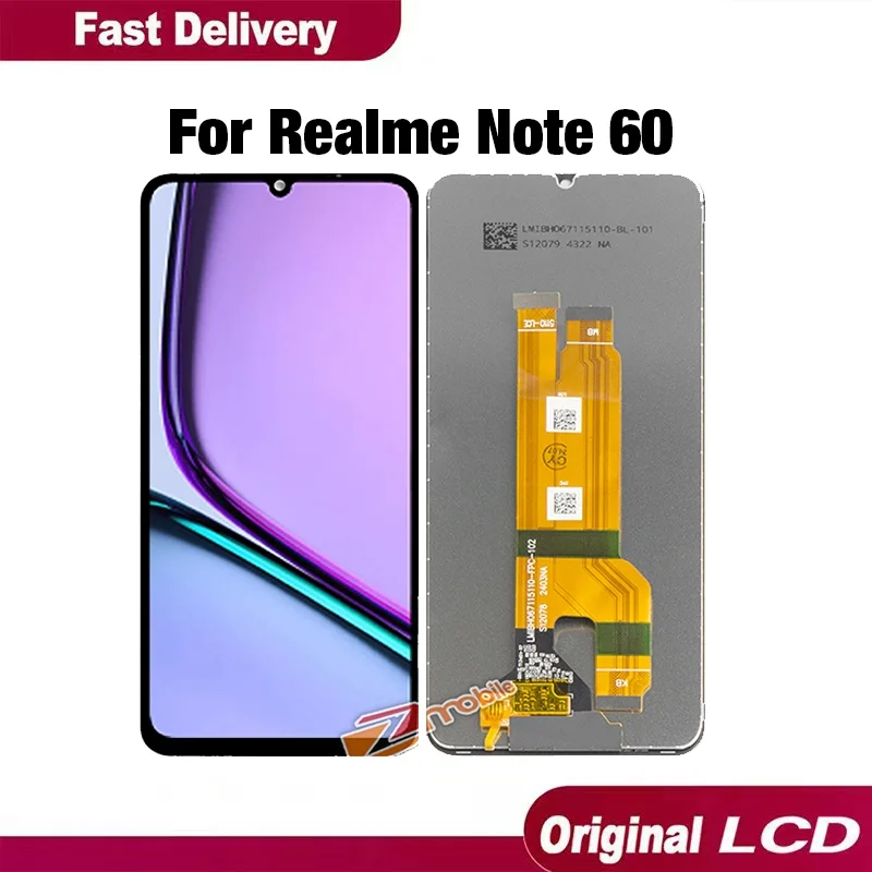 Realme Note 60 Çıtalı Ekran Dokunmatik Siyah Orijinal