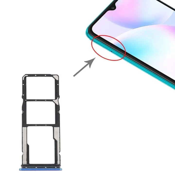 Redmi 9A 9C Sim Kart Tepsisi Mavi