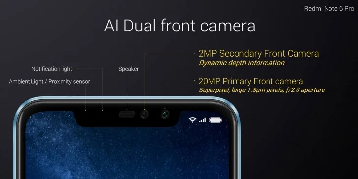 Redmi Note 6 Pro Ön Kamera Orijinal