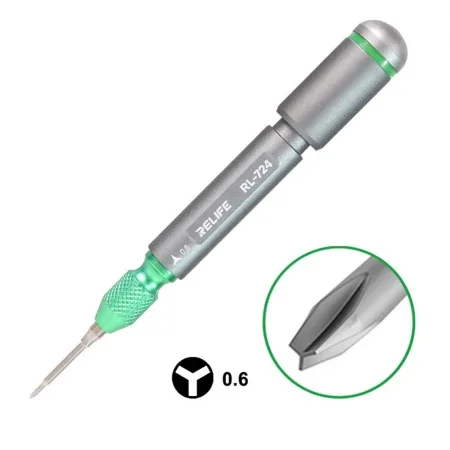 Relife RL-724 Yüksek Hassasiyetli Ekstra Sert S2 Çelik Uçlu Tork Tornavida Y Tipi 0.6