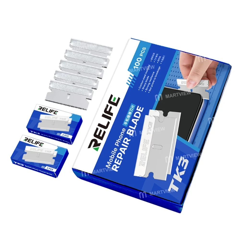 Relife TK3 Cep Telefonu Ekran Sökme / Yapıştırıcı Sökme Bıçakları – 100 Adet