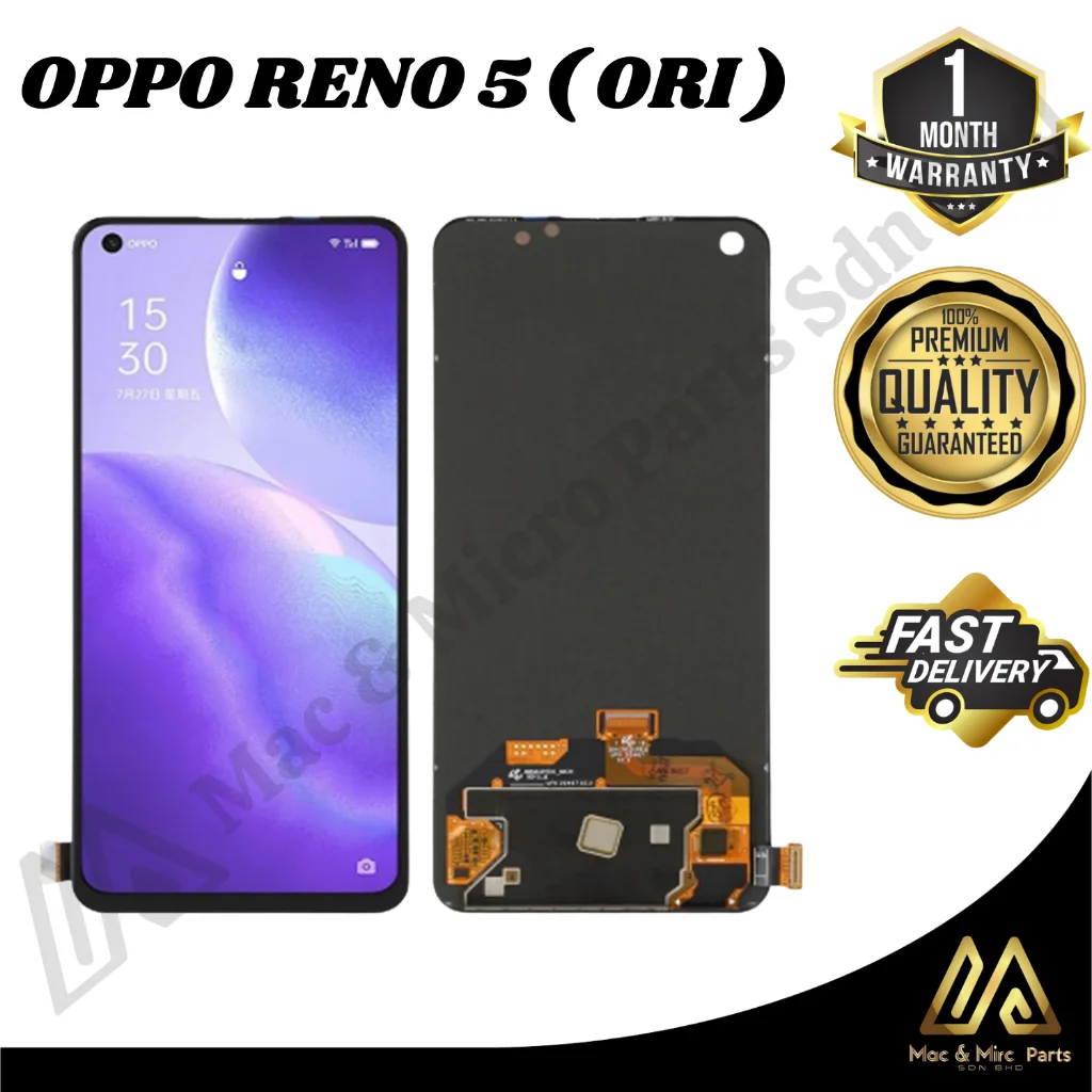 Reno 5 Ekran Dokunmatik A Plus Kalite Ürün/iNCELL Çıtasız (Çerçevesiz)