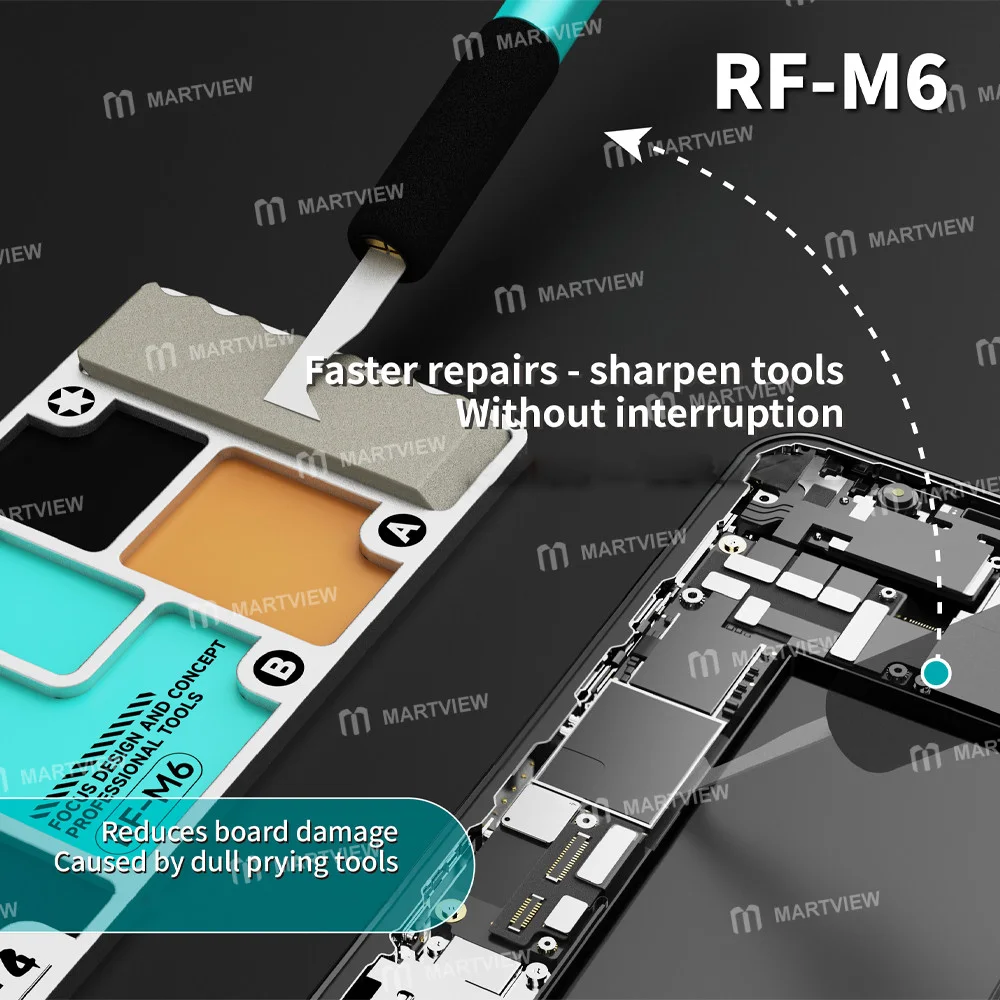 RF4 RF-M6 2’si 1 arada Alüminyum Alaşımlı Vida Saklama Manyetik Tepsisi ve Entegre Bileme Taşı
