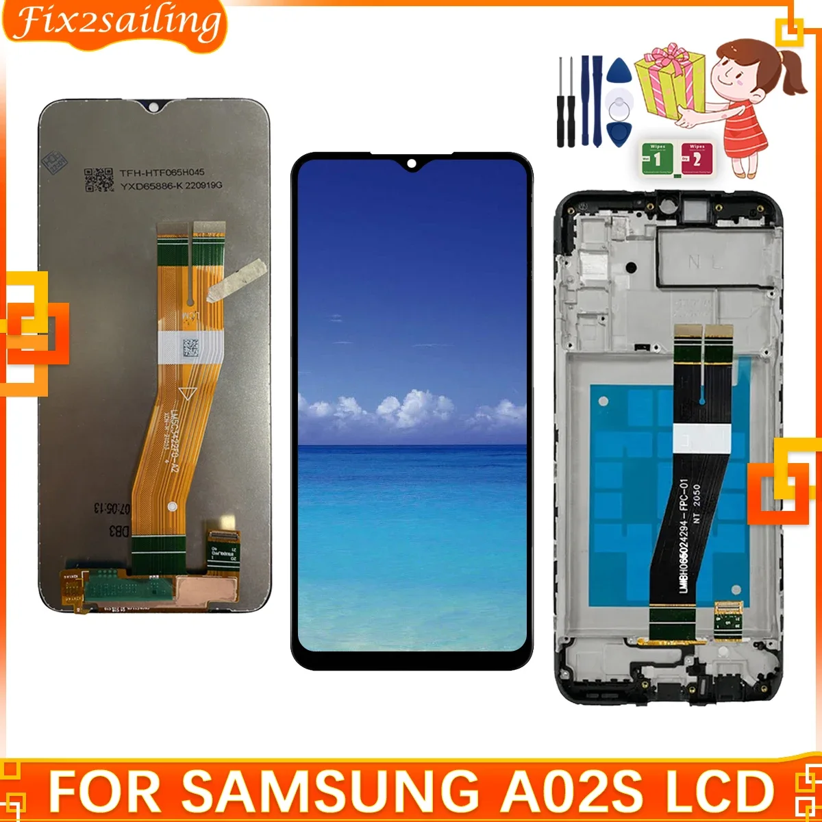 Samsung A02s Ekran Dokunmatik Orijinal UNIVERSAL Çıtasız (Çerçevesiz)