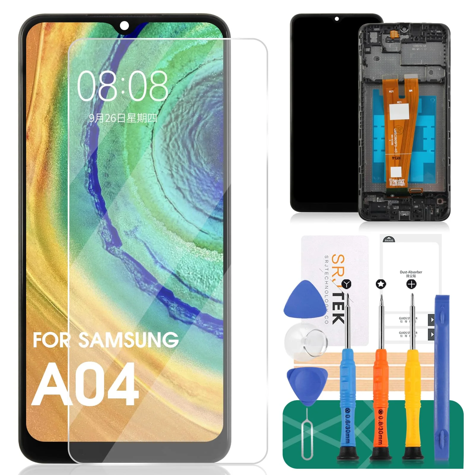 Samsung A04 Ekran Dokunmatik Orijinal Çıtasız Ürün (Çerçevesiz)