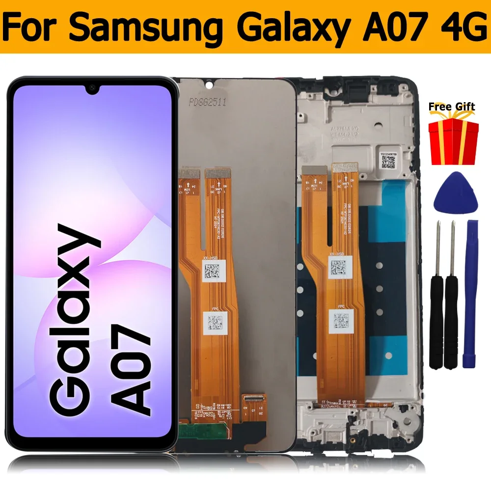 Samsung A07 4G Çıtalı Ekran Dokunmatik Orijinal