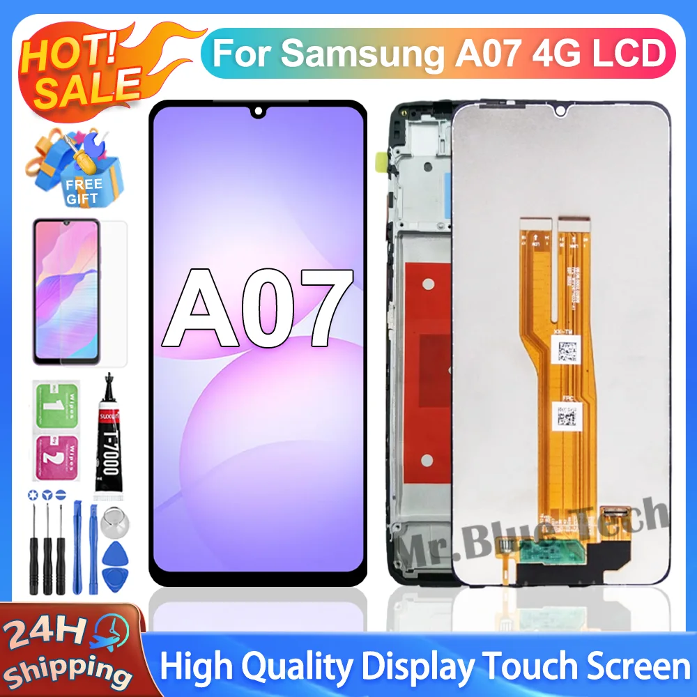 Samsung A07 4G Ekran Dokunmatik Orijinal Çıtasız Ürün (Çerçevesiz)