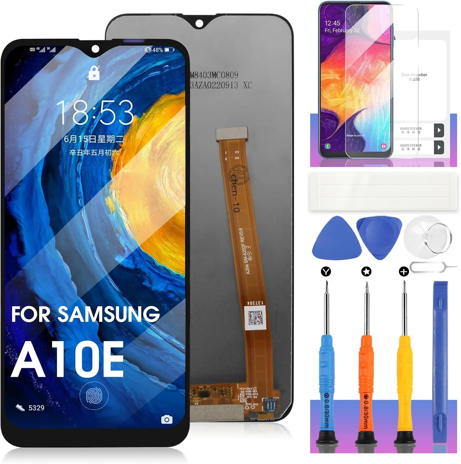 Samsung A10e Ekran Dokunmatik Orijinal Çıtasız Ürün (Çerçevesiz)