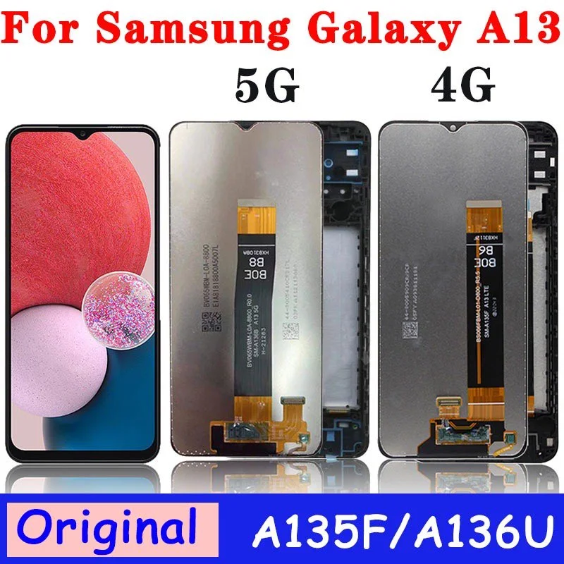 Samsung A135 Ekran Dokunmatik Orijinal BOE Çıtasız (Çerçevesiz)