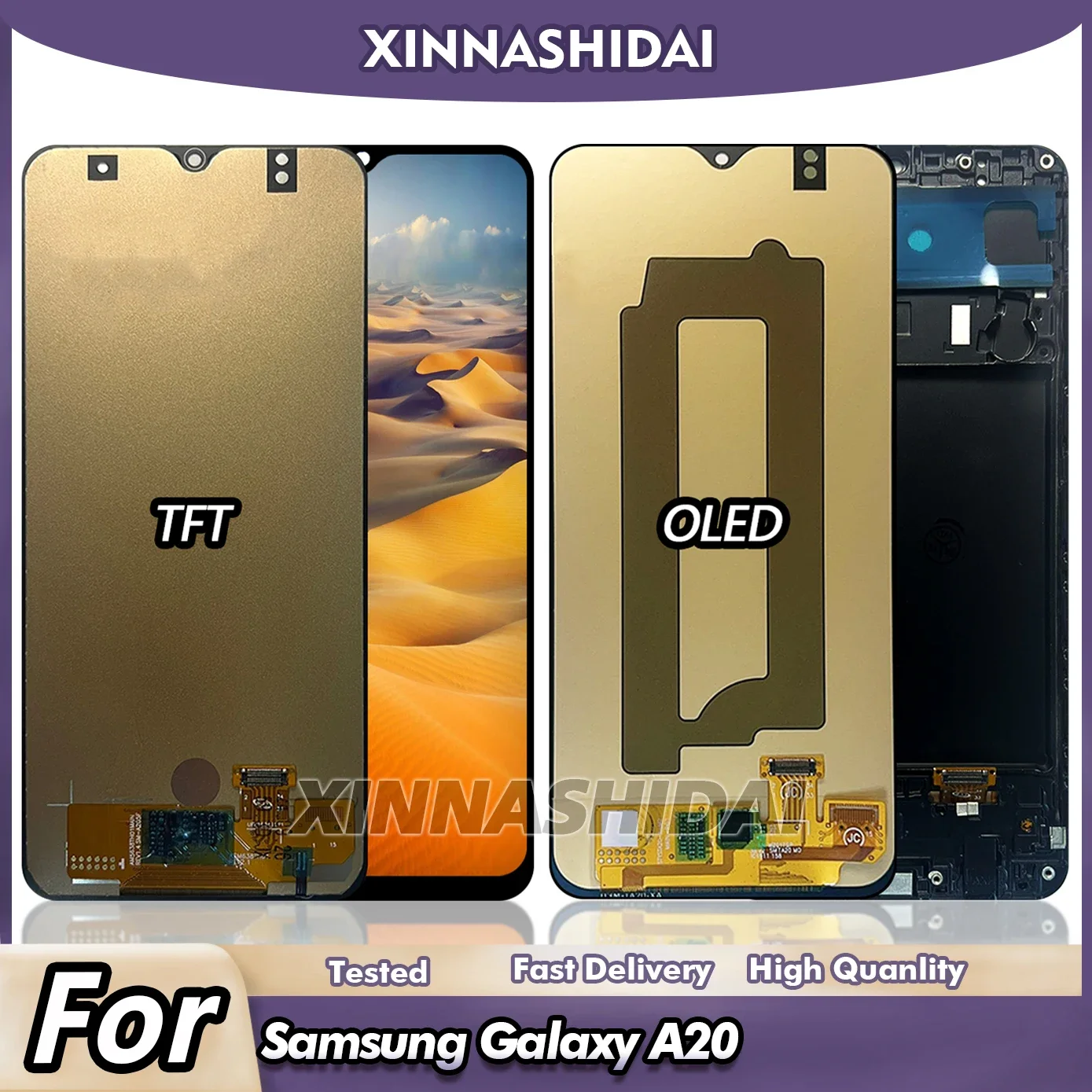 Samsung A20 Çıtalı Ekran Dokunmatik OLED