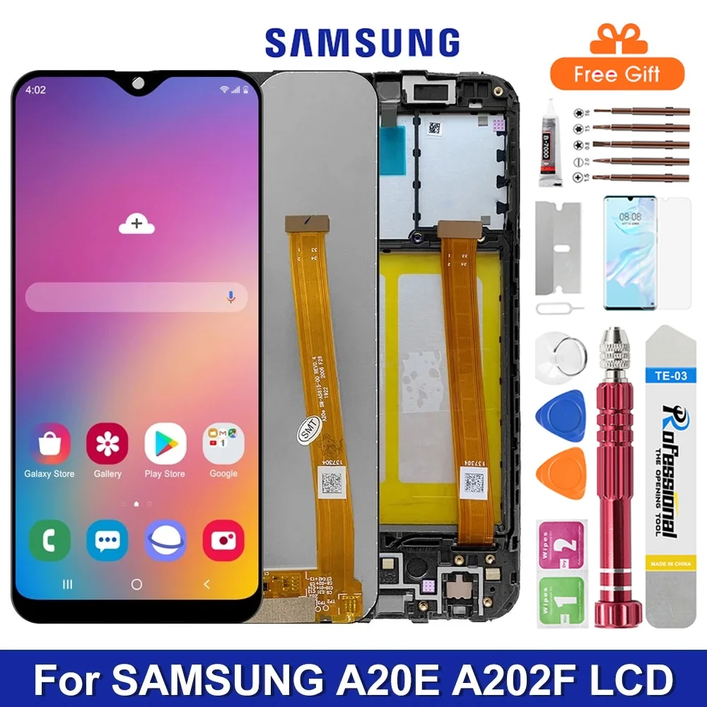Samsung A20e Ekran Dokunmatik Orijinal Çıtasız Ürün (Çerçevesiz)