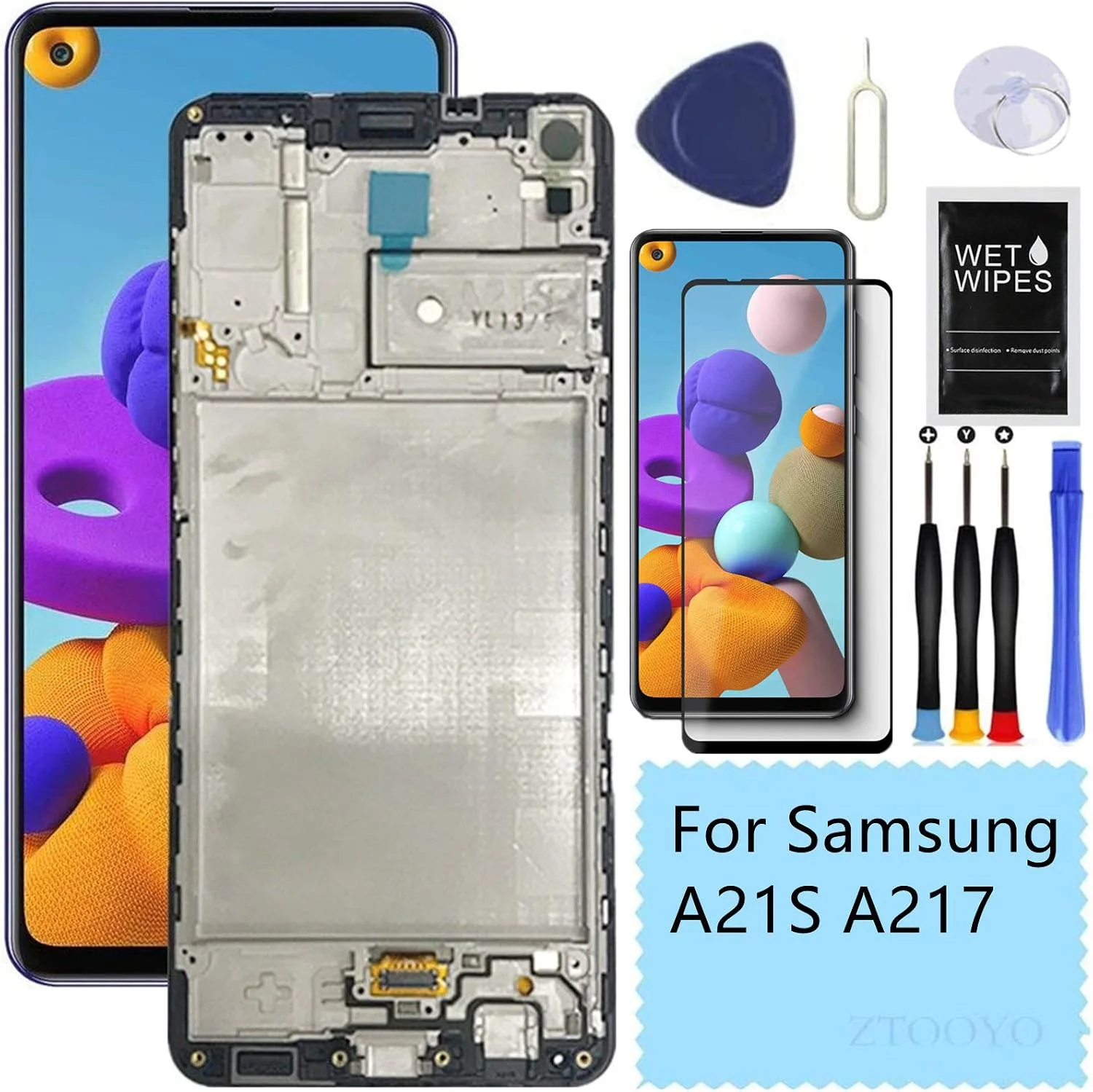 Samsung A21s Ekran Dokunmatik Orijinal Çıtasız Ürün (Çerçevesiz)