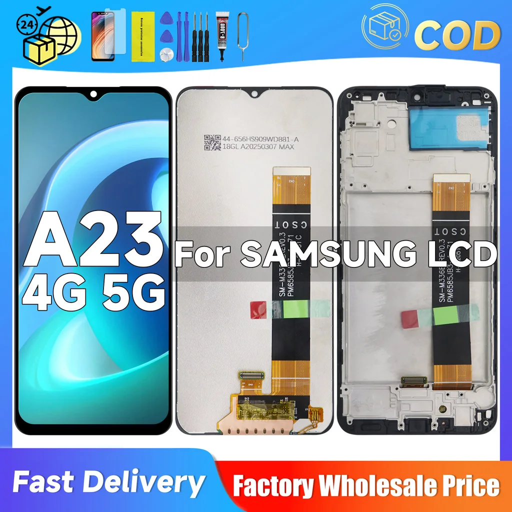 Samsung A23 4g/5g Ekran Dokunmatik Orijinal UNIVERSAL Çıtasız (Çerçevesiz)