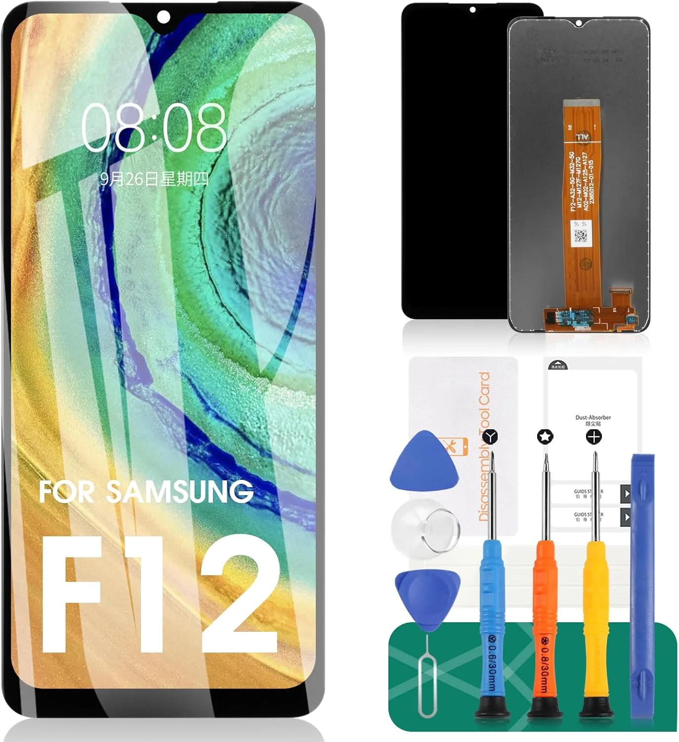 Samsung F12 Ekran Dokunmatik Orijinal UNIVERSAL Çıtasız (Çerçevesiz)