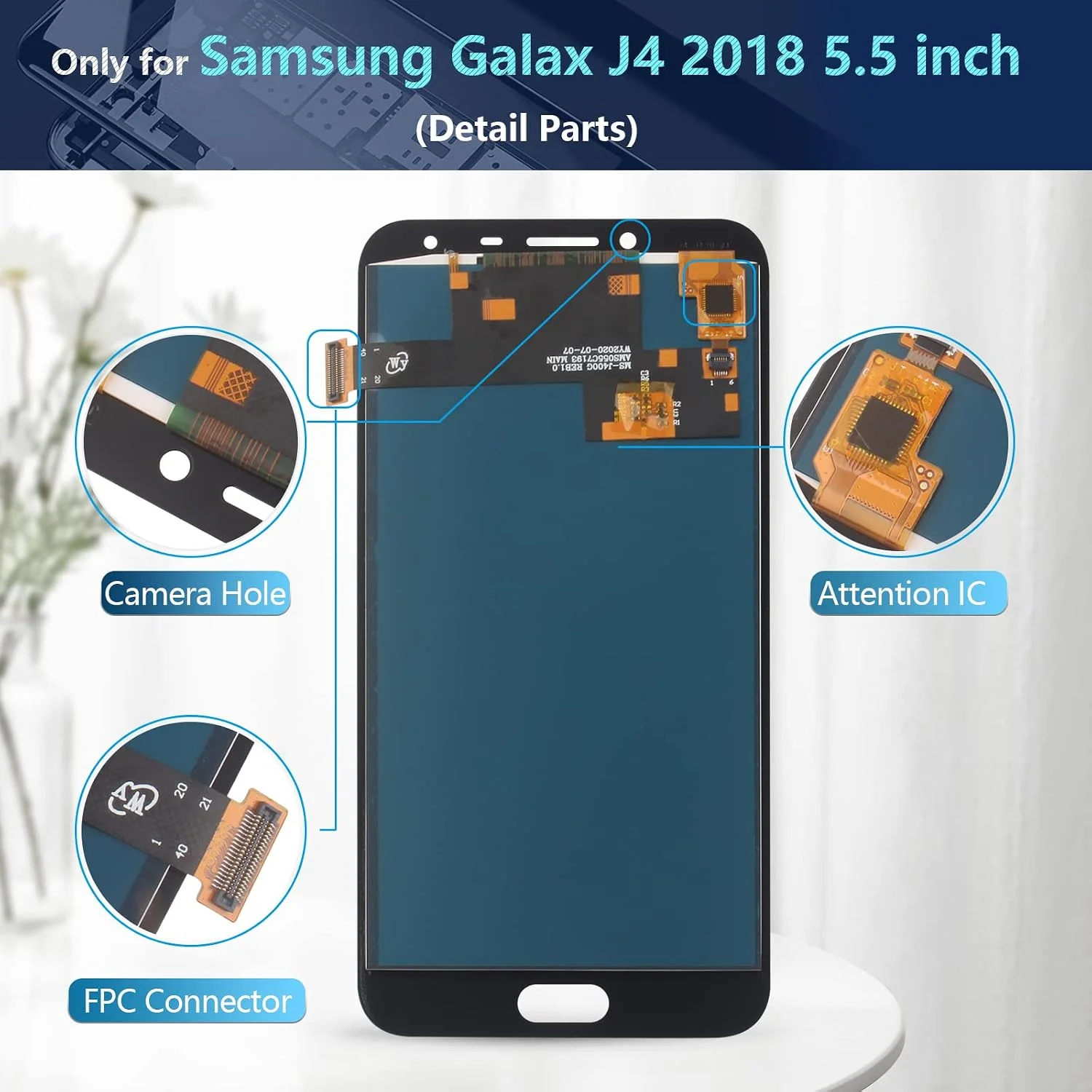 Samsung J4 Ekran Dokunmatik Siyah A Plus Kalite Ürün Çıtasız (Çerçevesiz)