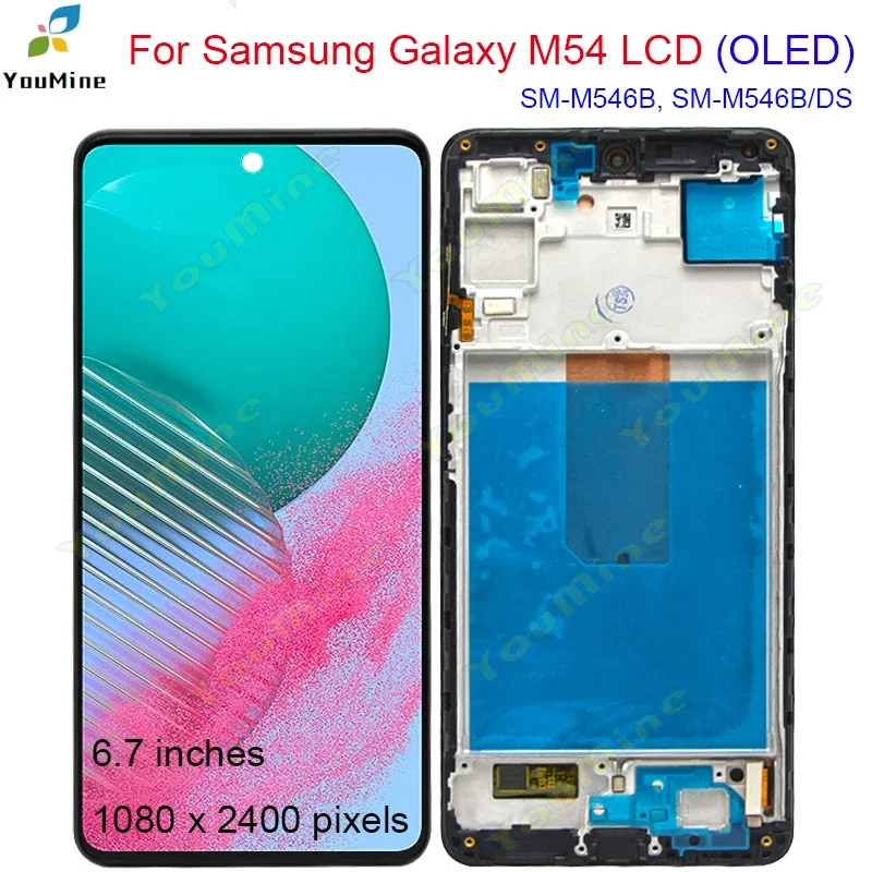 Samsung M54 5G Çıtalı Ekran Dokunmatik OLED