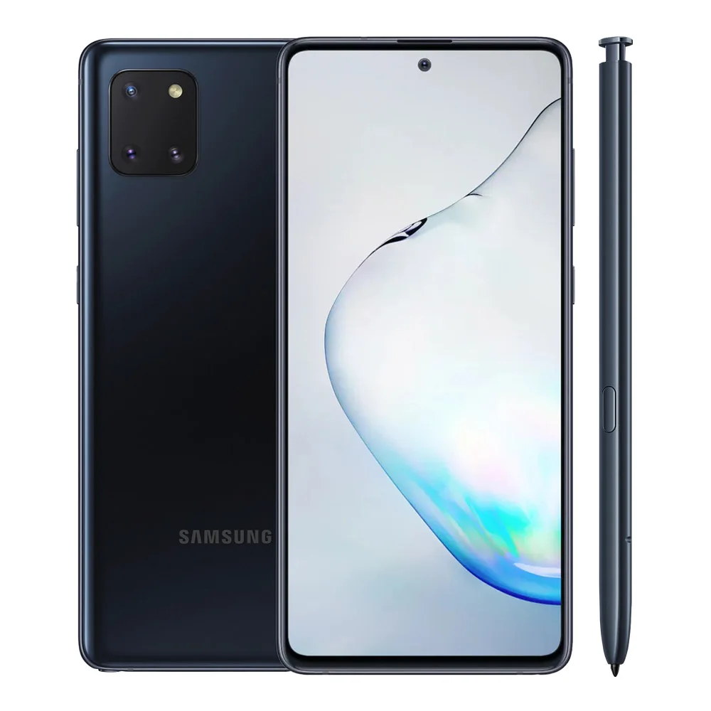 Samsung Note 10 Lite Çıtalı Ekran Dokunmatik Siyah SOFT OLED Kalite Ekran