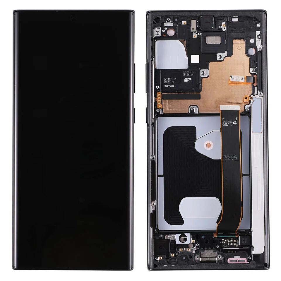 Samsung Note 20 Ultra Çıtalı Ekran Dokunmatik Gold SOFT OLED Kalite Ekran