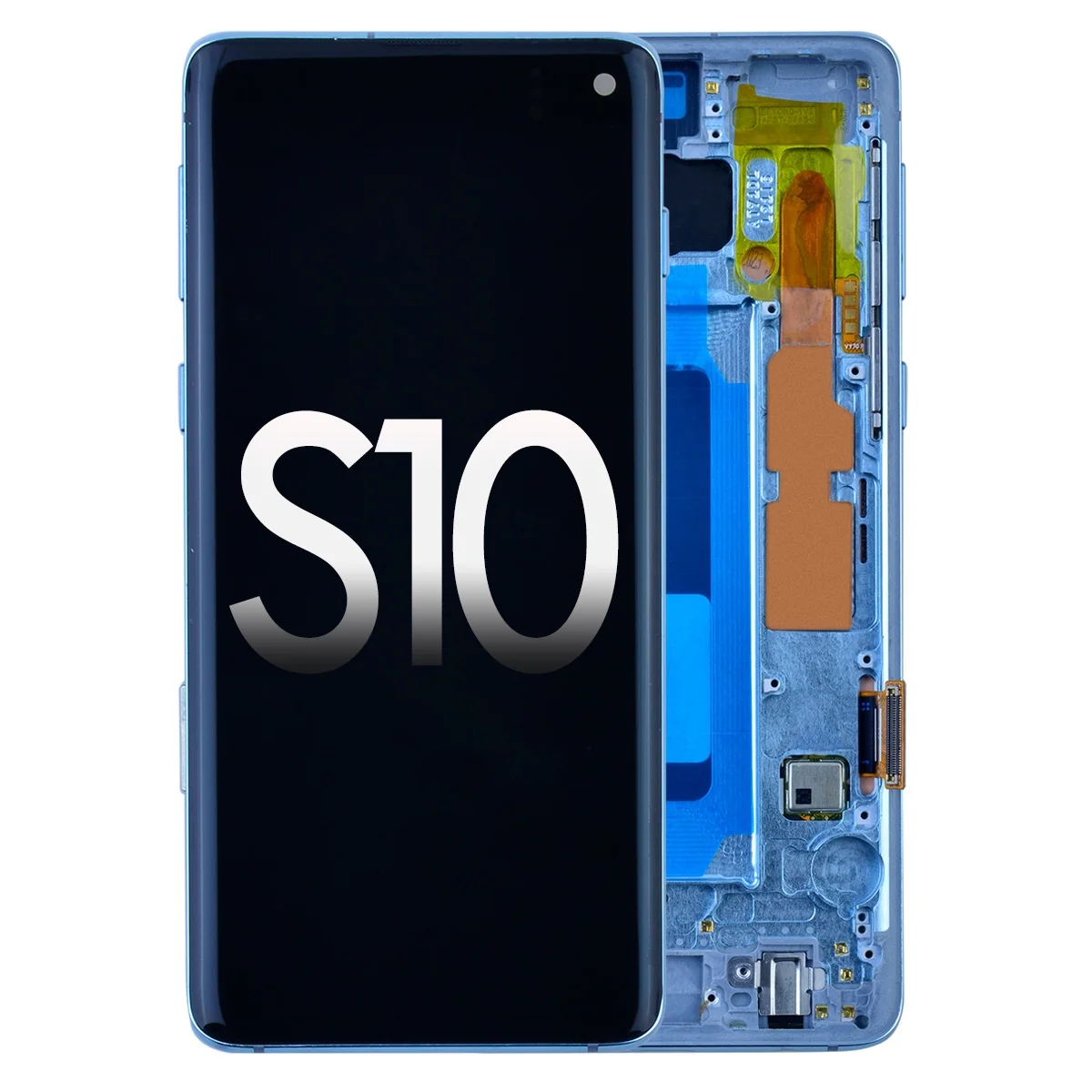 Samsung S10 Çıtalı Ekran Dokunmatik Mavi SOFT OLED Kalite Ekran