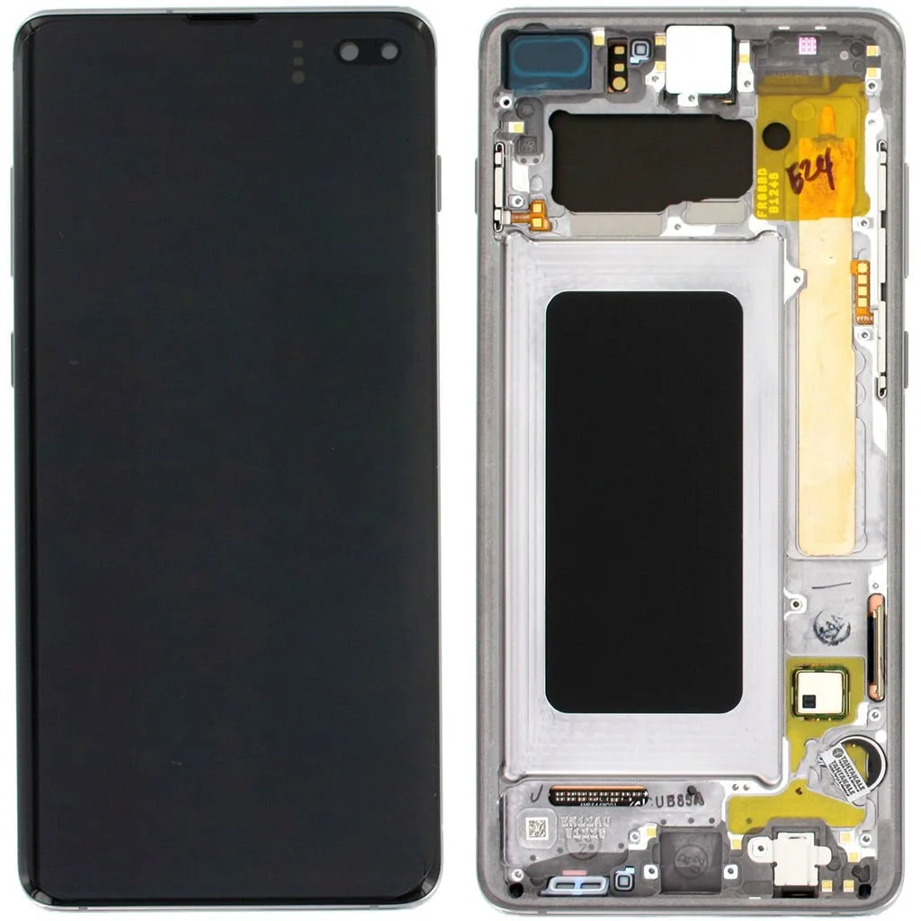 Samsung S10 Plus Çıtalı Ekran Dokunmatik Siyah SOFT OLED Kalite Ekran