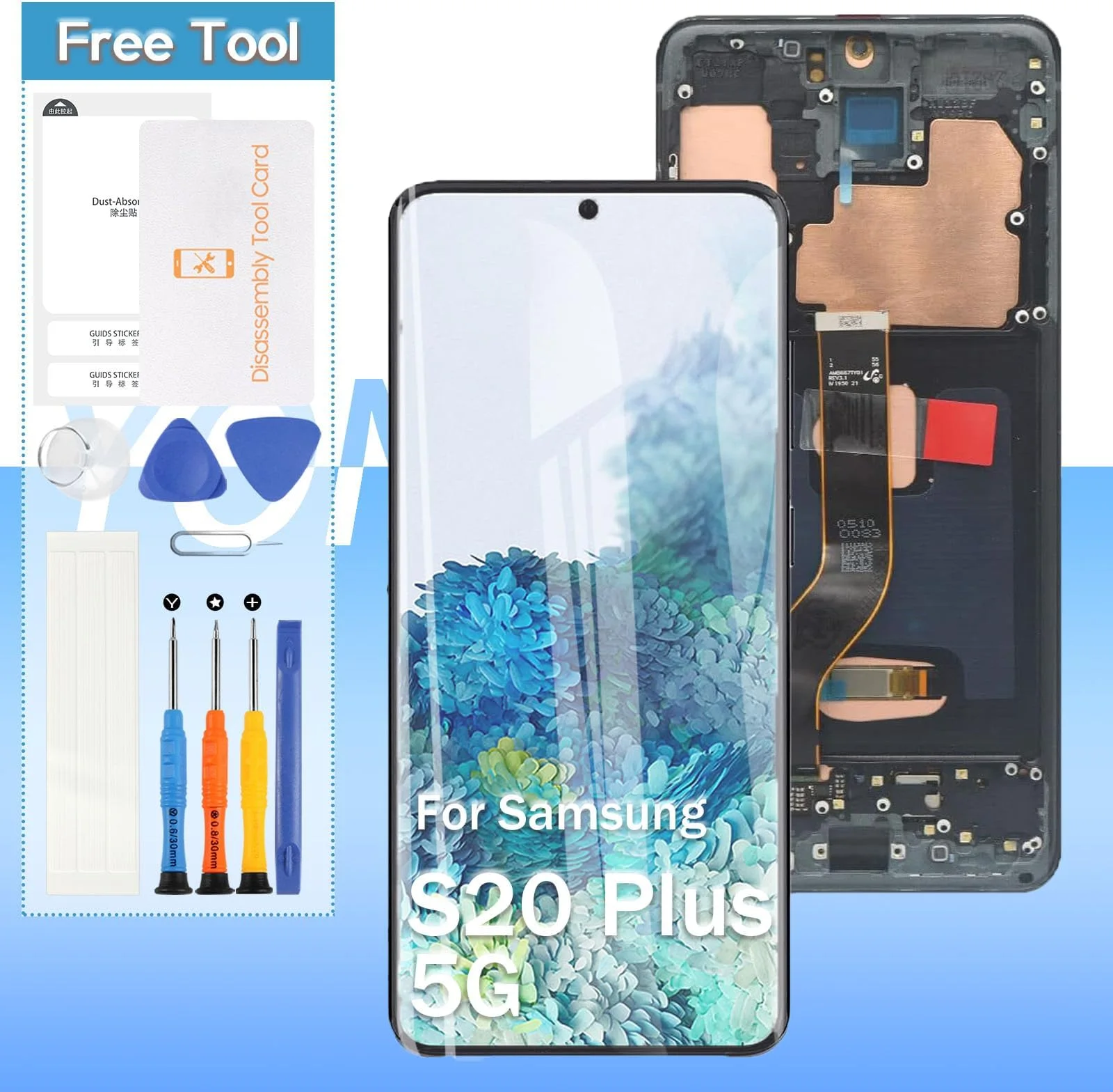 Samsung S20 Plus Çıtalı Ekran Dokunmatik Beyaz OLED