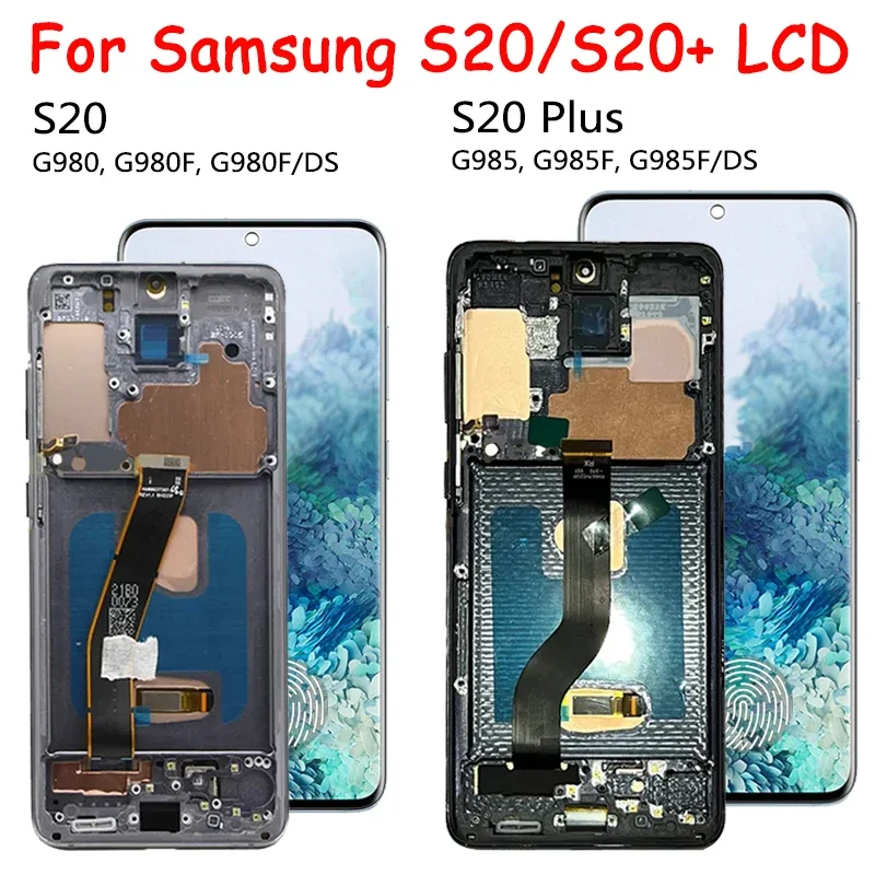 Samsung S20 Plus Çıtalı Ekran Dokunmatik Beyaz OLED