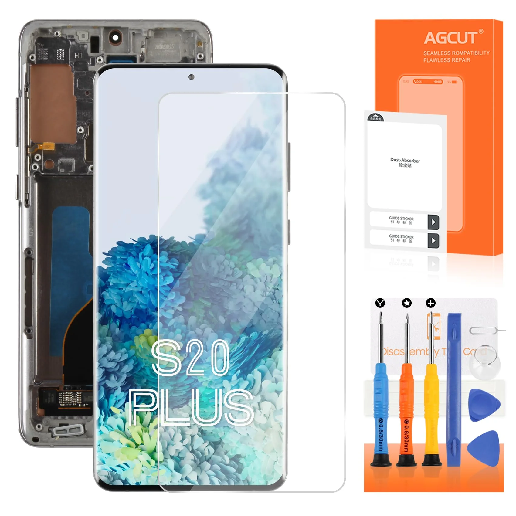 Samsung S20 Plus Çıtalı Ekran Dokunmatik Siyah A Plus Kalite Ürün