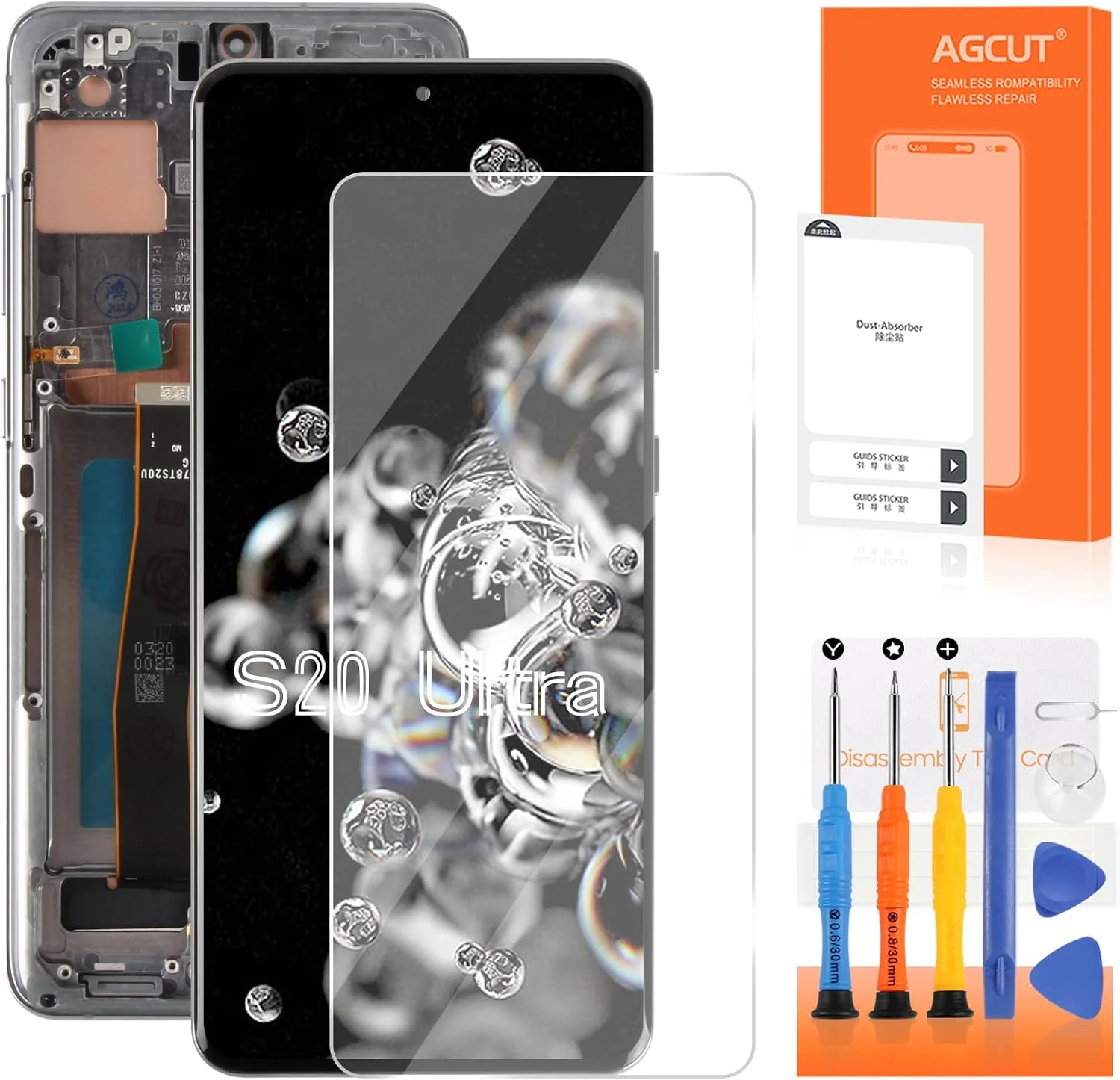 Samsung S20 Ultra Çıtalı Ekran Dokunmatik Gray A Plus Kalite Ürün
