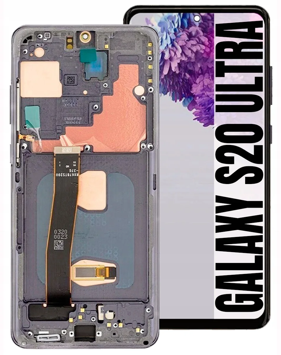 Samsung S20 Ultra Çıtalı Ekran Dokunmatik Gray SOFT OLED Kalite Ekran
