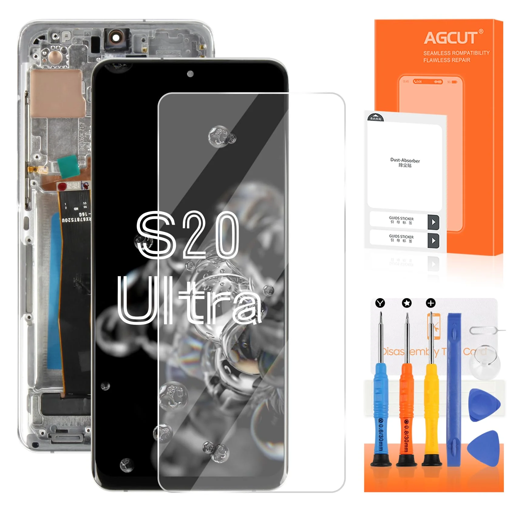 Samsung S20 Ultra Çıtalı Ekran Dokunmatik Silver A Plus Kalite Ürün