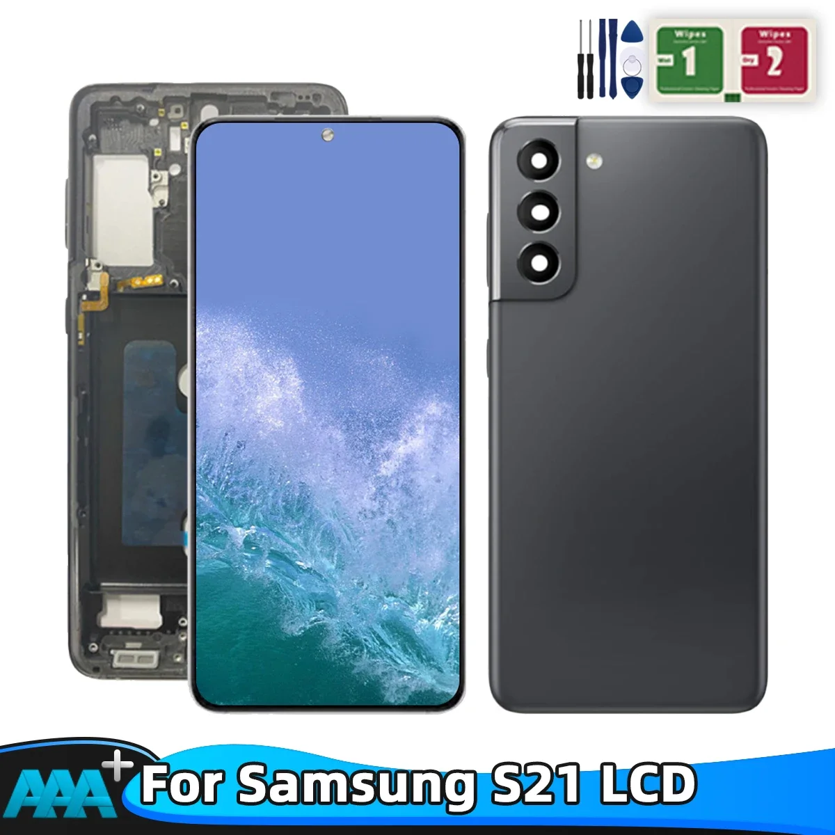 Samsung S21 Çıtalı Ekran Dokunmatik Siyah A Plus Kalite Ürün