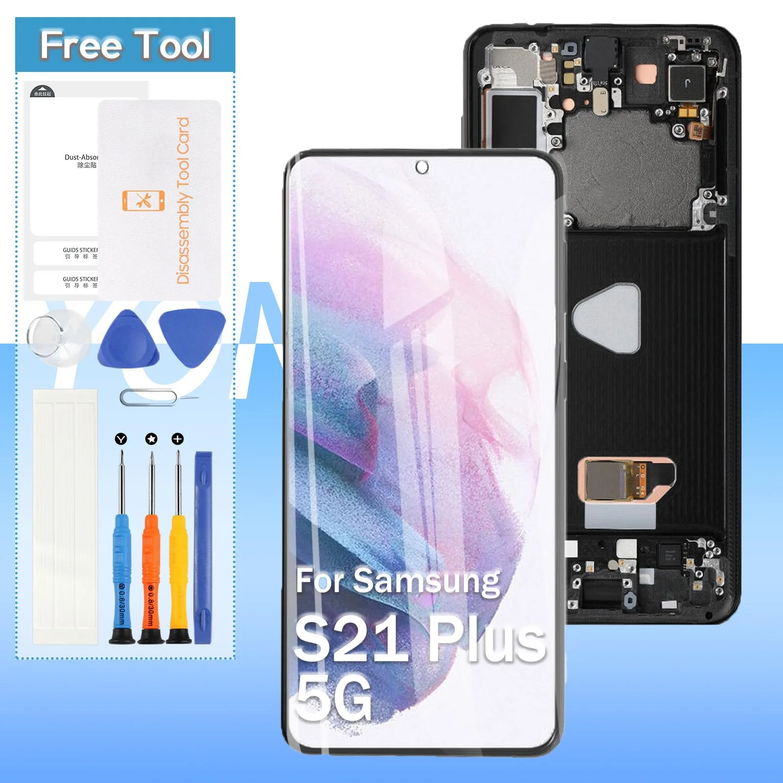 Samsung S21 Plus Çıtalı Ekran Dokunmatik Siyah A Plus Kalite Ürün