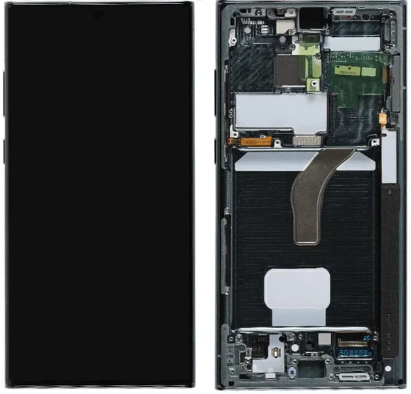 Samsung S22 Ultra Çıtalı Ekran Dokunmatik Siyah A Plus Kalite Ürün