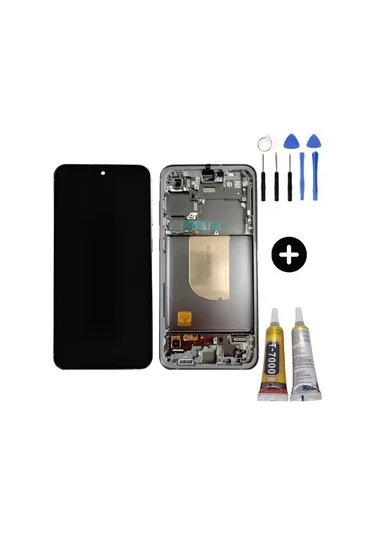 Samsung S23 FE Çıtalı Ekran Dokunmatik Siyah SOFT OLED Kalite Ekran