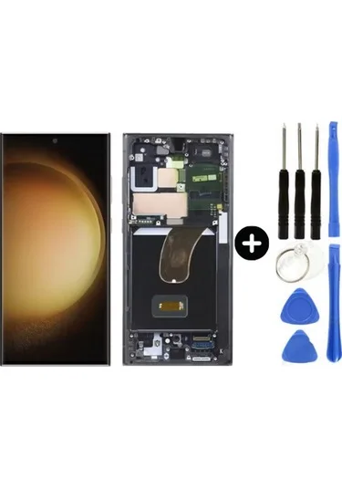 Samsung S23 Ultra Çıtalı Ekran Dokunmatik Siyah A Plus Kalite Ürün