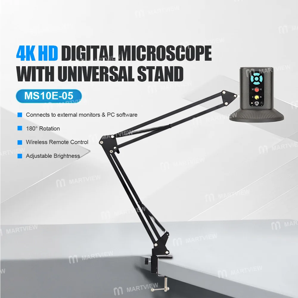 Sunshine MS10E-05 4K HD Dijital Mikroskop, Anakart PCB Onarımı için Üniversal Standlı