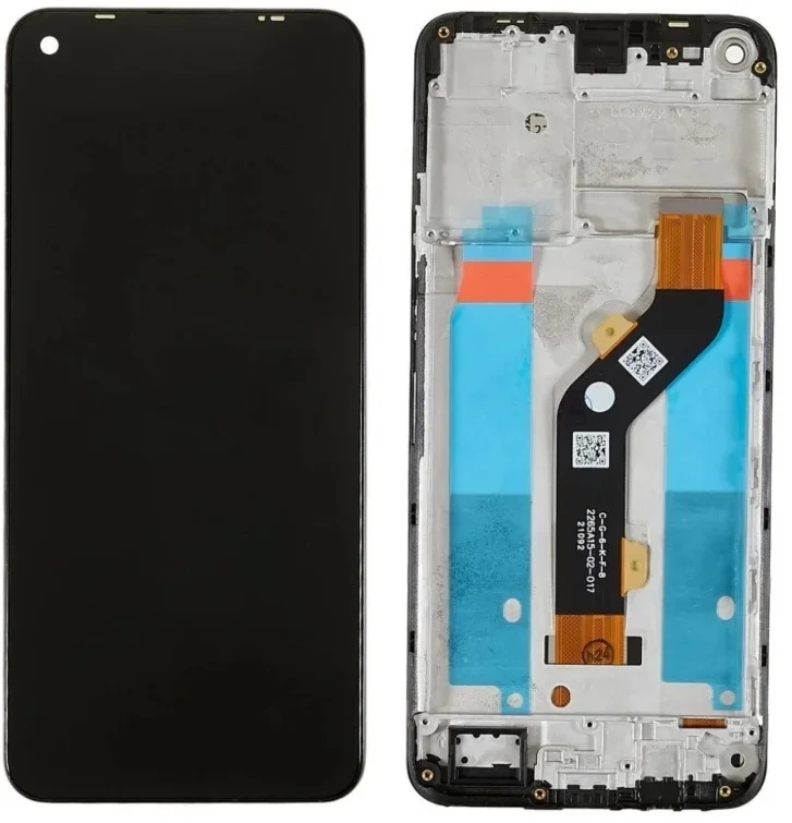 Tecno Camon 16 Çıtalı Ekran Dokunmatik Siyah Orijinal