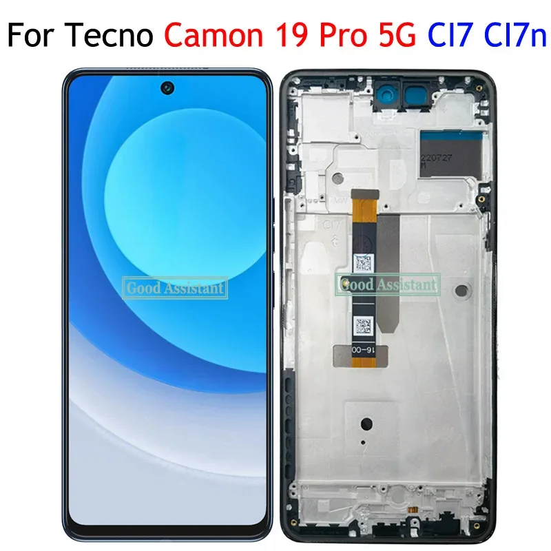 Tecno Camon 19 Pro Çıtalı Ekran Dokunmatik Mavi Orijinal